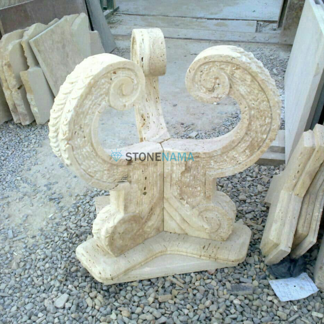 میز سنگی سفید میز سنگی سفید